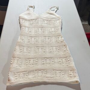 Olive & Oak Cream Knit Mini Dress